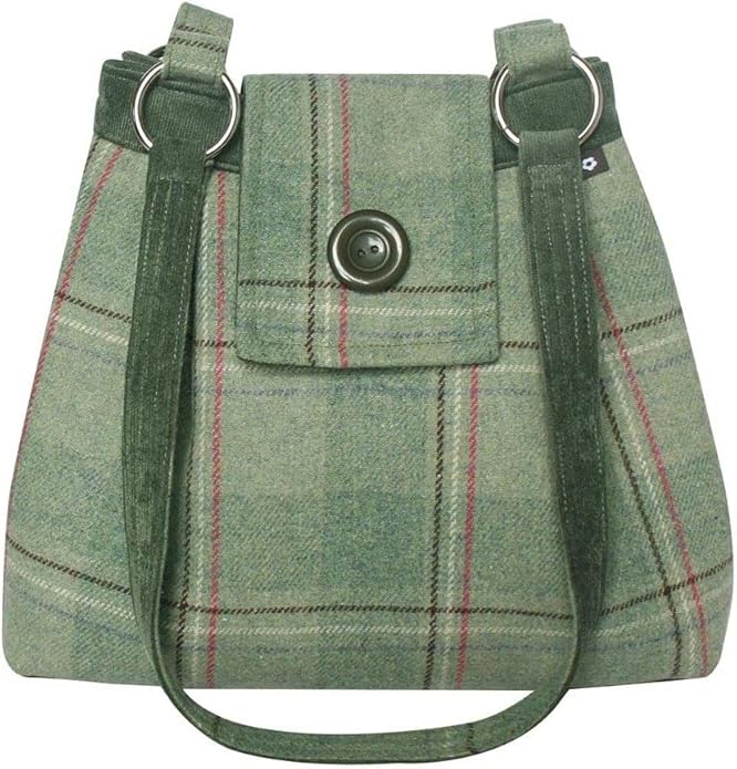 Earth Squared Fair Trade Fenton Tweed Ava Bag Tartan Checked Ladies