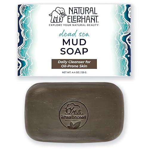 Miniatura 8 de Natural Elephant Barra de jabón de barro del Mar Muerto  Limpiador facial y corporal rico en minerales con minerales naturales del Mar Muerto  4.4