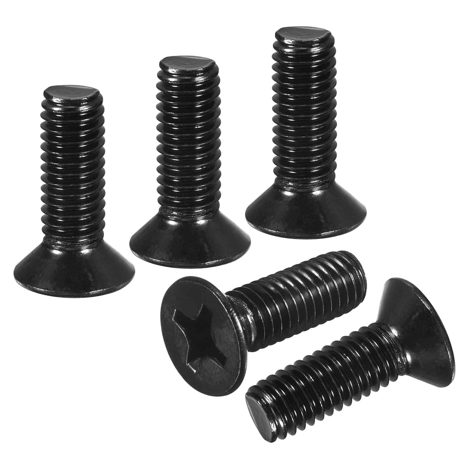 DTGN #10-24x3/4" Flat Head Countersunk Machine Screws - 50pcs - Good for Furniture and Machinery - 304 Stainless Steel Phillips Machine Screws Bolts - Black Oxide Finish