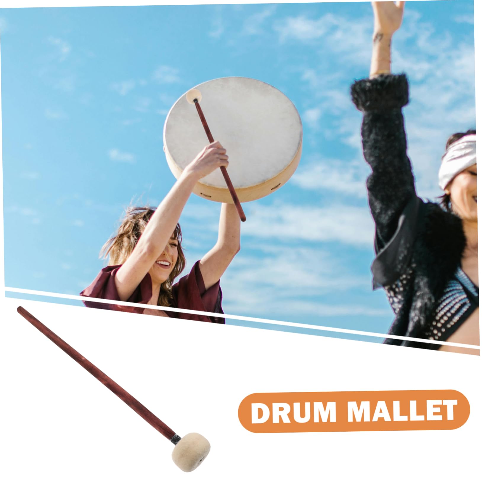 ibasenice 10pezzi Bacchette Per Batteria Con Manico Legno e Testa Feltro Strumento Di Percussione Professionale Per Pratica e Performance Musicale