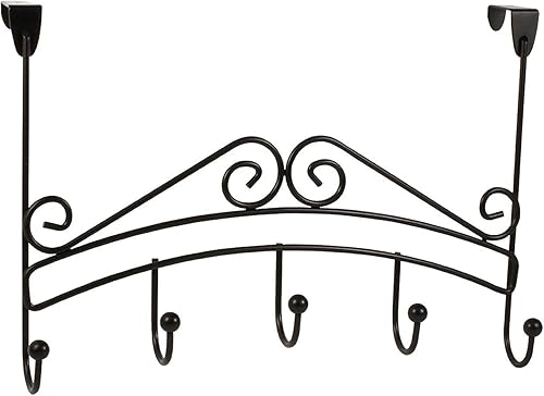 Miniatura 3 de Spectrum Diversified Yorkshire - Estante de 5 ganchos para colgar en la entrada, la cocina y el baño, color negro