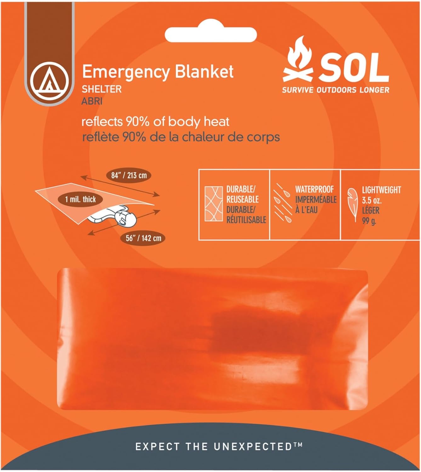 Advanced Medical Kits Emergency Blanket AW17 One Orange Amazon