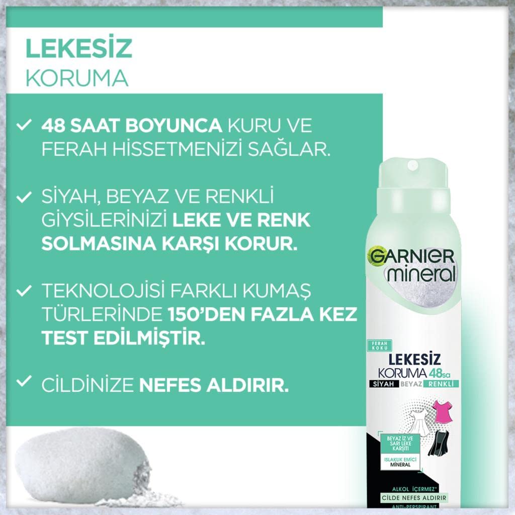 Garnier Mineral Lekesiz Koruma Deodorant 150ml