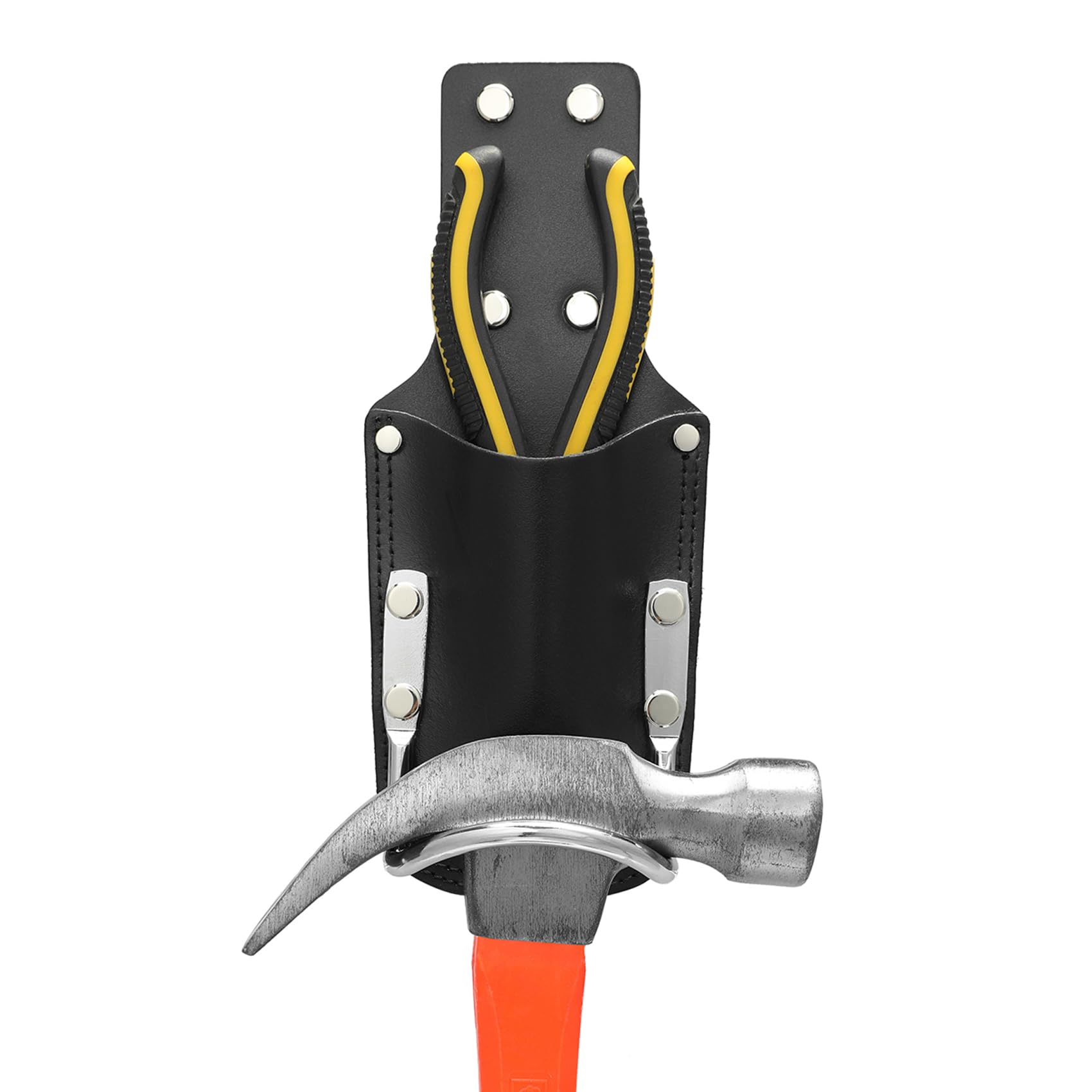 Hammer Holder,Hammer Holder for Belt,Tool Holder Pliers Holster Knife Holster, Hammer Holster Made with Genuine Leather and Heavy-Duty Steel,for