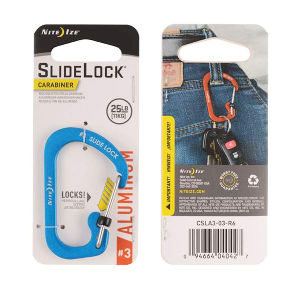 Nite IZE CSLA3-03-R6 SlideLock Carabiner Aluminum #3, Blue (B01NCOQYC5) Amazon Price History, Amazon Price Tracker