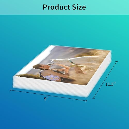 Miniatura 2 de LabelMore Bolsas de laminación térmica de 3 mil de grosor, hojas de laminación transparentes para laminador, 9 x 11.5 pulgadas, tamaño carta, 50