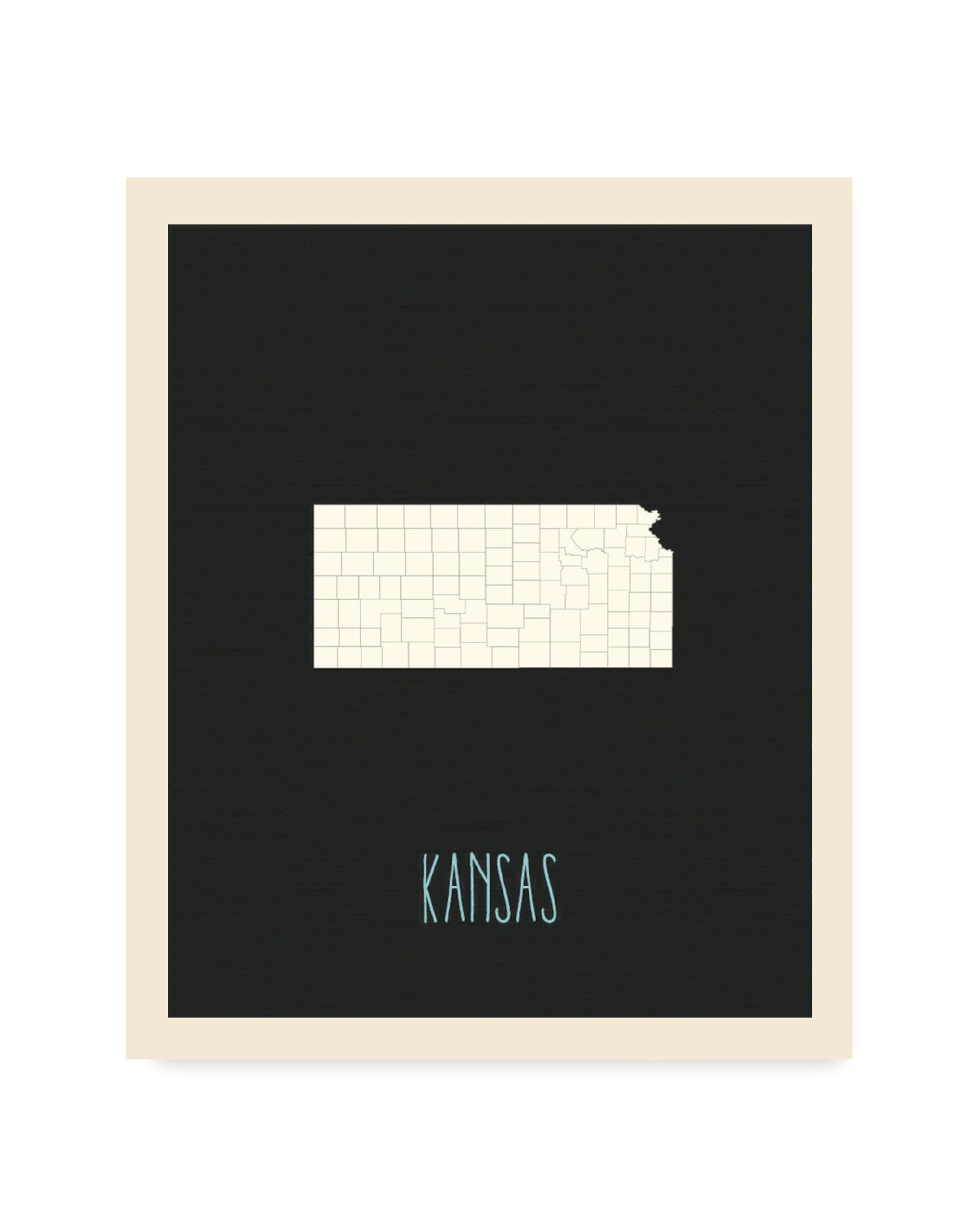 Mapa de Estados Unidos para niños temático de Kansas didáctico 8