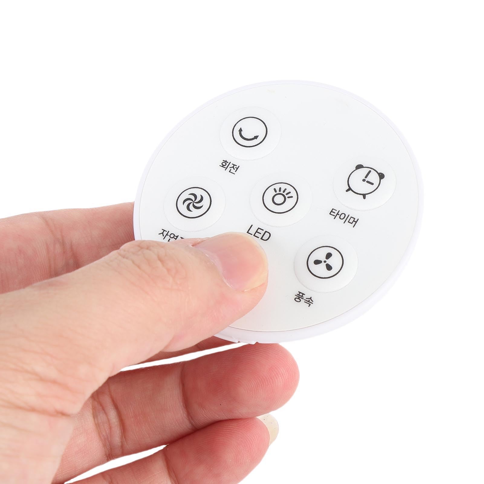Ventilatore da tavolo portatile pieghevole Batteria ricaricabile a lunga durata Ventilatore da tavolo oscillante silenzioso con timer a luce LED rotondo remoto per viaggi in
