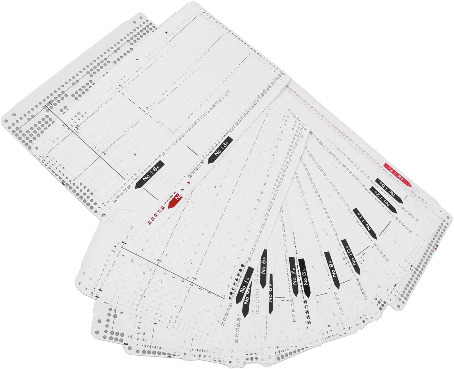 Knitting Machine Flower Punch Cards Set Professional Soft Durable Accurate Punching Tool for Knitting Machines No 1 to 20 Plastic Accessories
