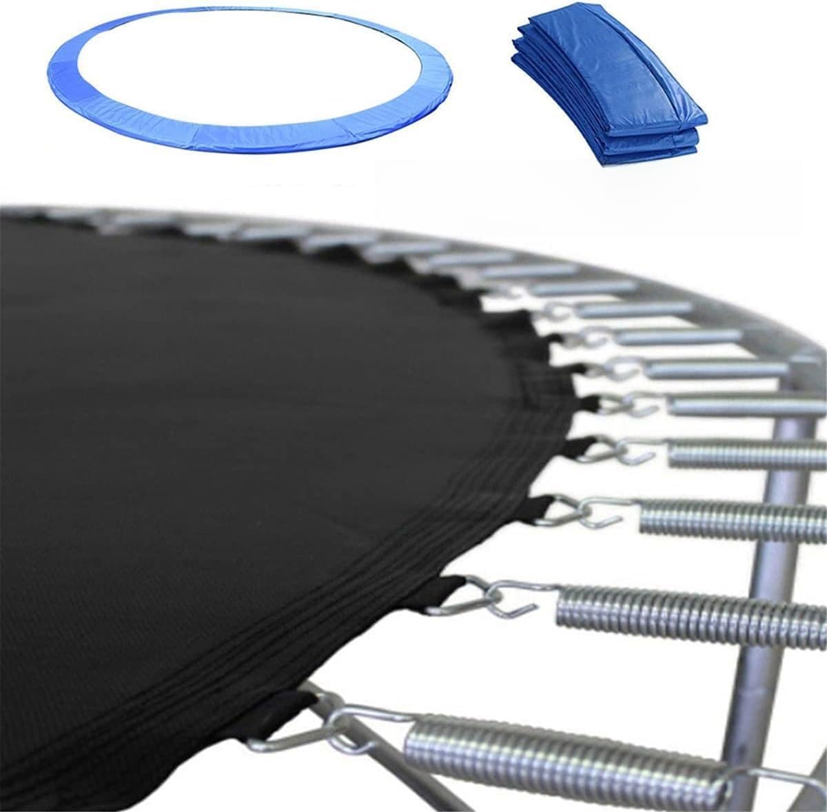 Trampolino da esterno da 3,2 m, con tappetino blu e copertura NG, resistente ai raggi UV, tappetino di sicurezza per il divertimento in giardino, perfetto per bambini e famiglie, accessorio per