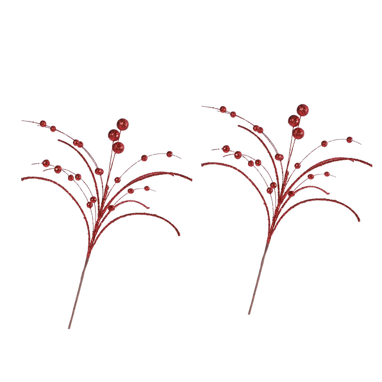 Tsophreniq 2Pcs 52cm Artificial Holly Berries Branch for Christmas Party Centerpieces Home Decoration Christmas Holly Berries Stems Picks