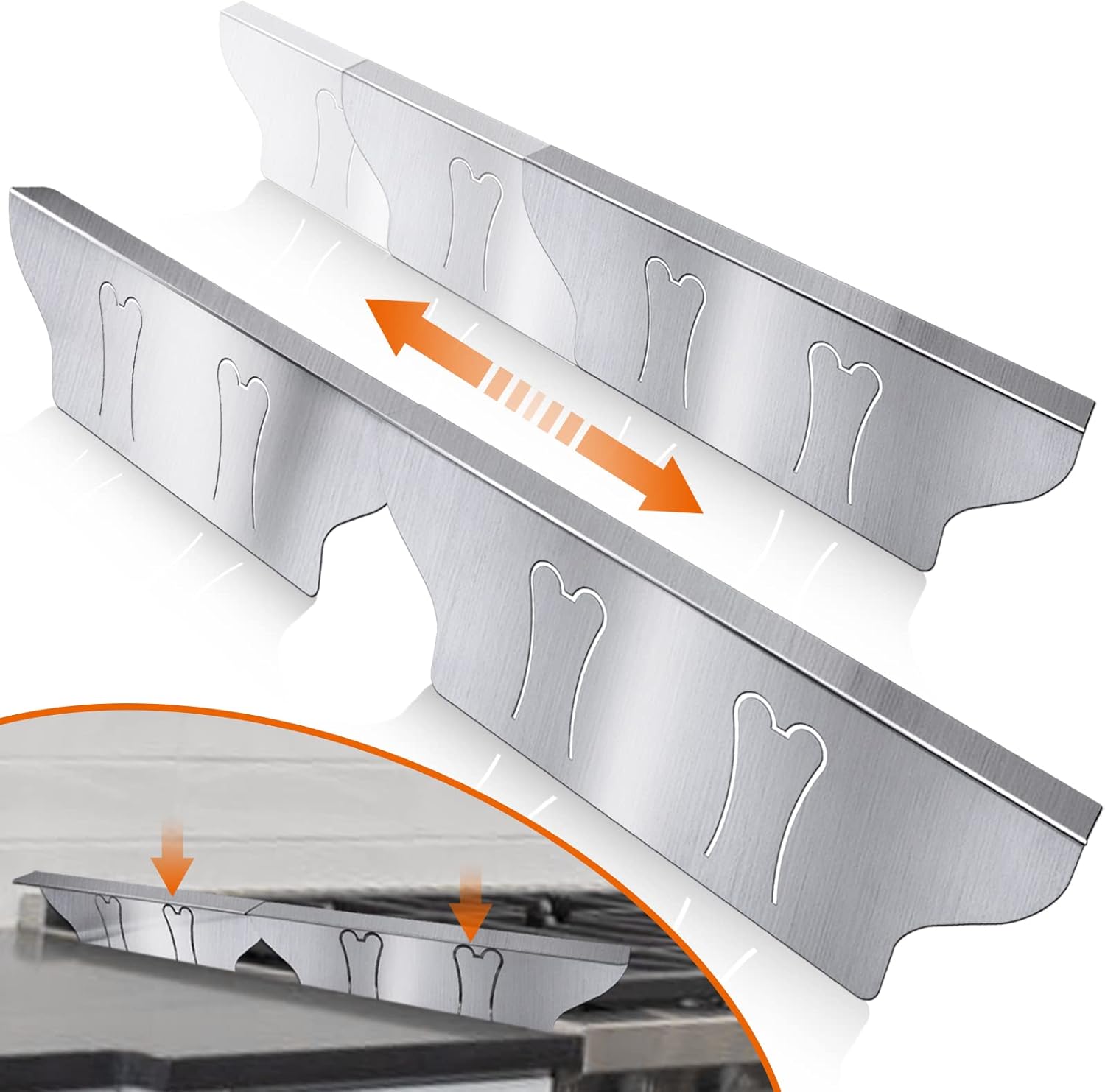 Retractable Stove Gap Covers Stainless Steel, Stove