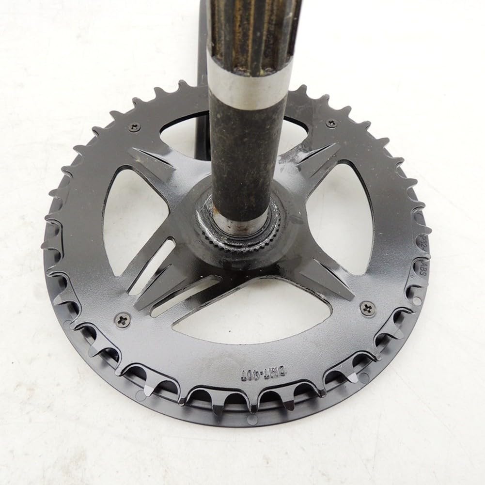 Lecreatekit Juego de bielas MTB de aleación de aluminio de 175 mm con plato ancho estrecho 40T para soporte inferior Hollowtech II, brazo de manivela negro ligero para bicicleta de montaña