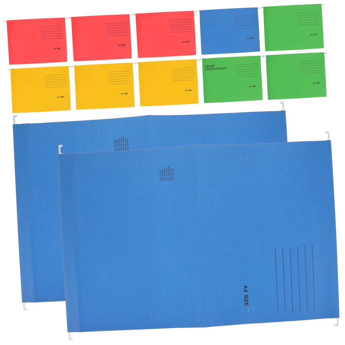 Cartelline Porta Documenti Sospese A4 12 Pezzi in Carta e Metallo | Ufficio e Viaggio, Struttura Portatile, Set da 12, Organizzazione Appesa
