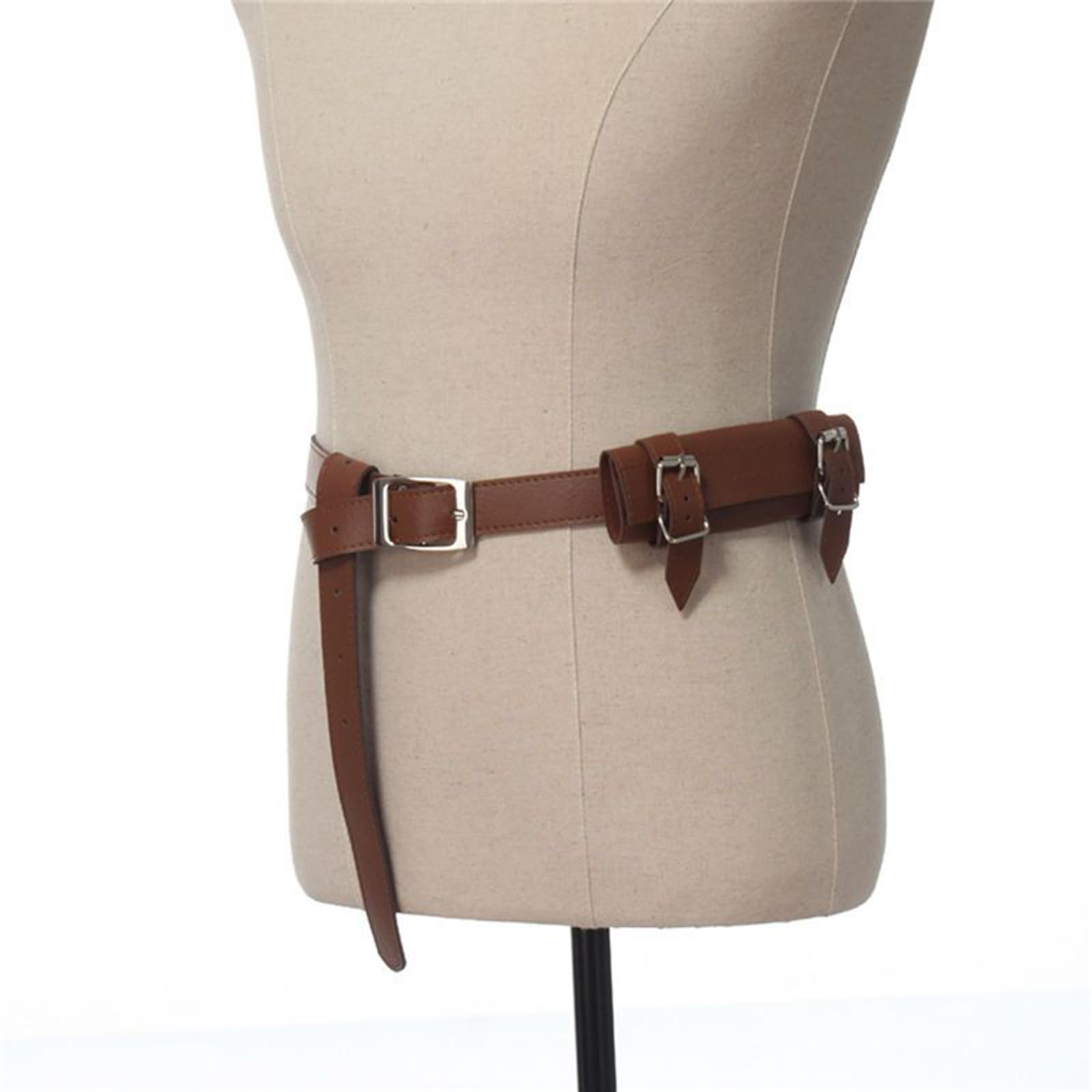 Cinturón Medieval Portaespadas Cosplay Cinturón de Espada Cintura Vaina Portavaina Funda de Espada,Marrón,6cm