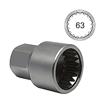 Vista 32 de ABC-67 21Pt Outer Ring 2mm Wheel Locking Nut Key for Porsche VW Toureg Panamera/Cayenne/Macan/Cayman/SUV, Nut Socket Adapter, Anti-Theft Lug Nut