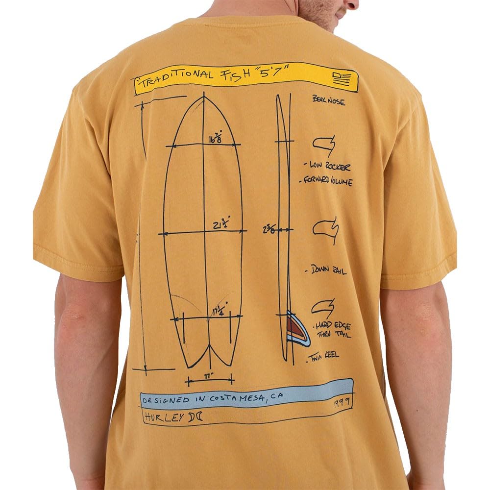 Hurley Herren T-Shirt Short Sleeve Men - Kraft Sketch T-Shirt