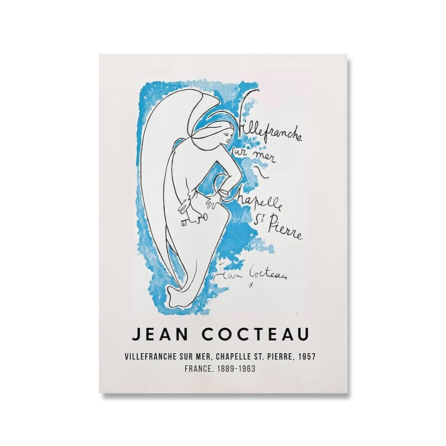 アートポスター ジャン・コクトー エキシビジョンポスター Amazon.co.jp: ジャンコクトーポスター抽象線壁アートジャン