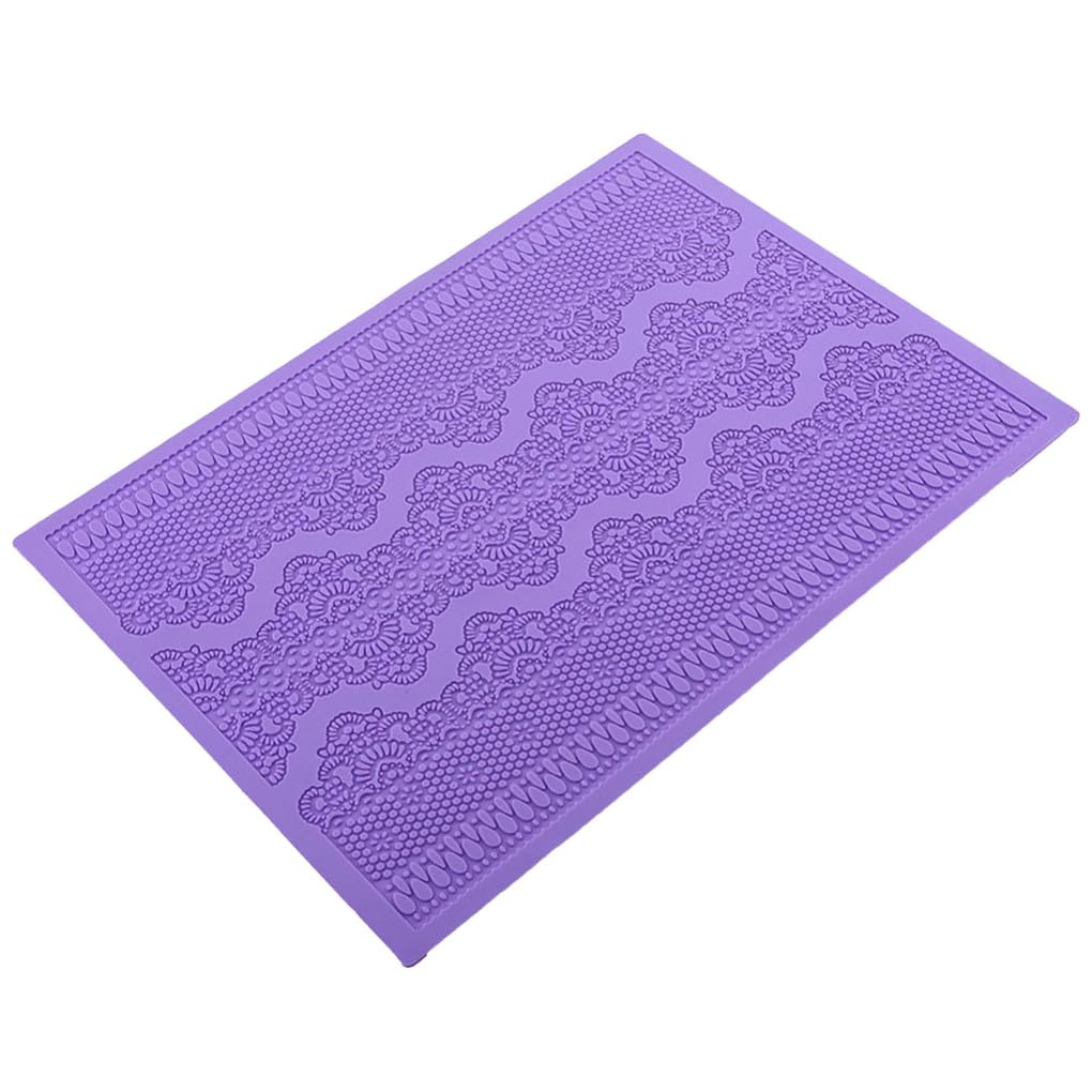 Juego de 5 moldes rectangulares de silicona para tartas de azúcar, para fondant, resistentes al calor, para cocina, horno, chocolate, decoración