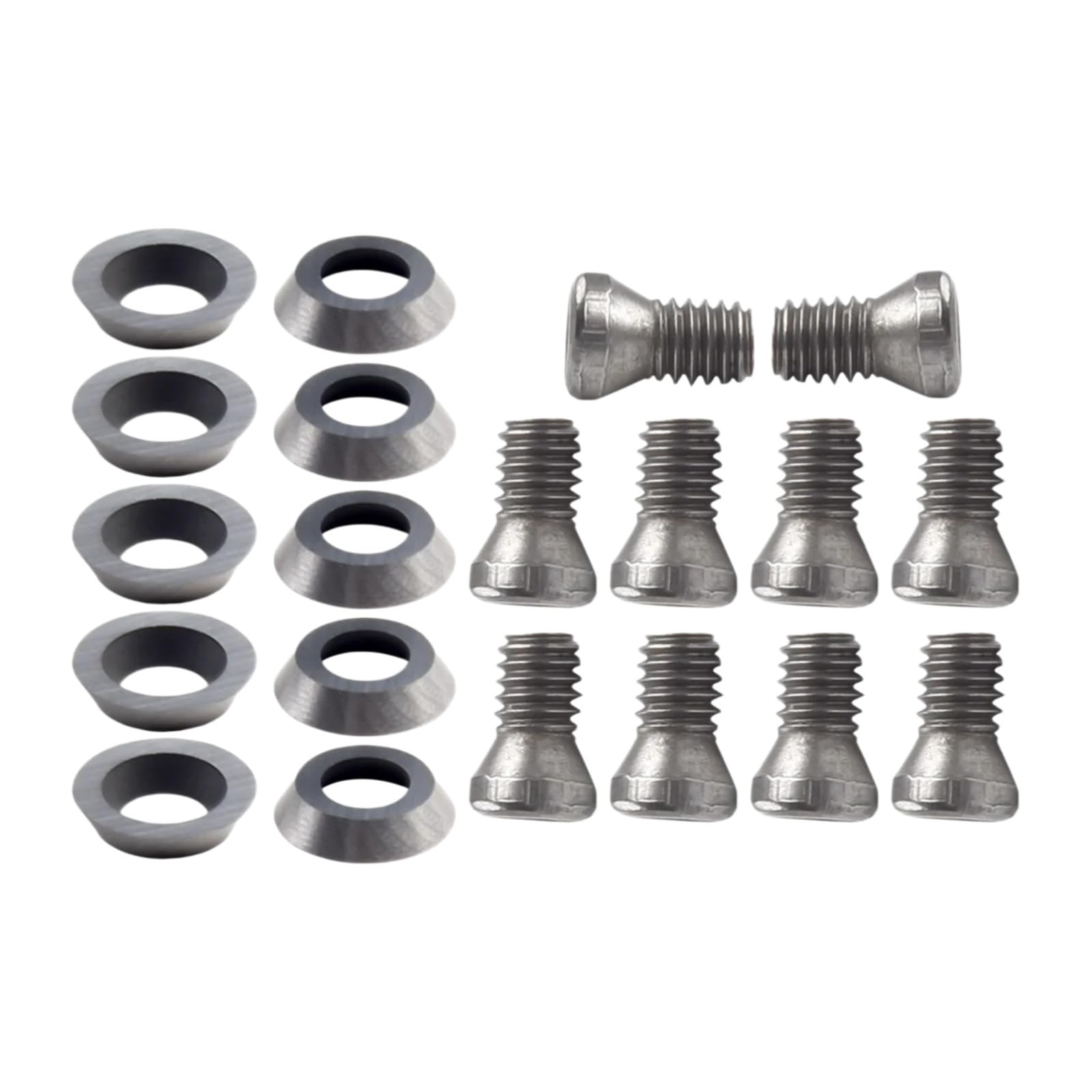 Llmwfa One Color 20Pcs/Set Round Carbide Inserts Cutters 8.9Mm For Lathe Hollowing, 30 Degrees Wood Turning Blade With Screws