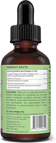 Miniatura 2 de WONDER PAWS Gotas de cardo mariano más piel + pelaje masticables suaves – para perros apoyo al hígado y los riñones, desintoxicación y salud de la