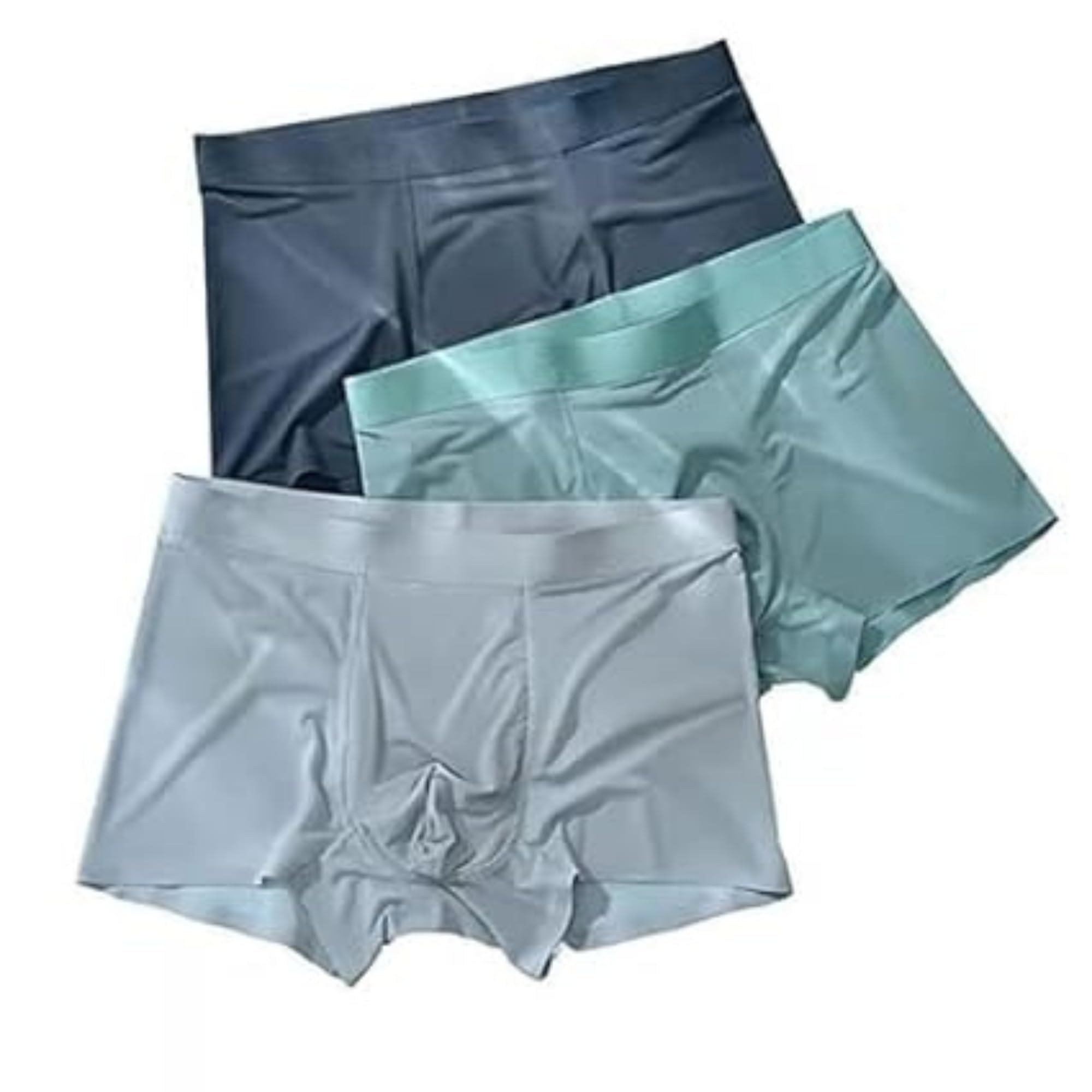 Men’s Ice Silk Underwear Combo Pack of 3 | Soft Breathable Innerwear for Men | Stretchable Comfort Fit Briefs & Shorts (Multicolour)-picture-42