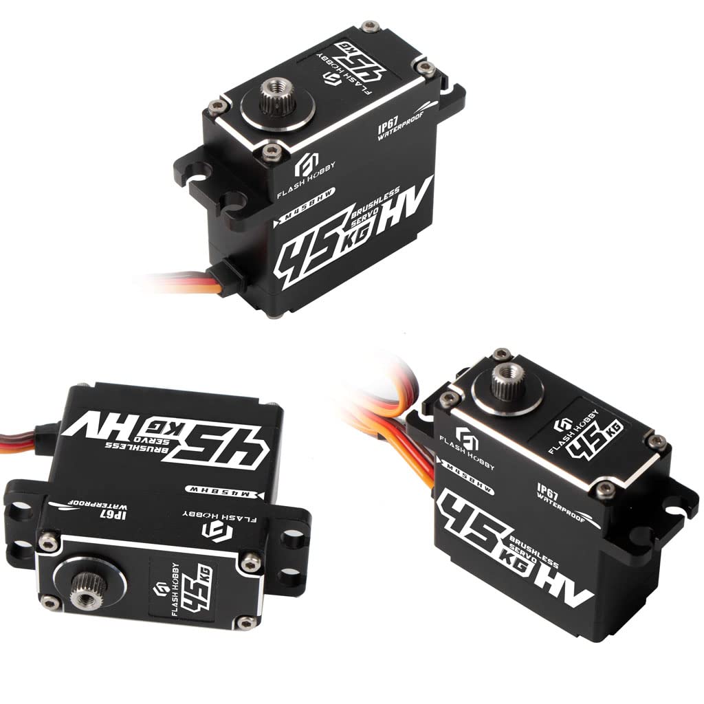 Waterproof 180 Degree Torque Digital Brushless Motor Servo RC Car Truck Robot Parts (M45BHW)