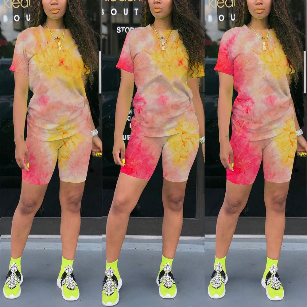 KINIKO Women's 2 Piece Casual Fashion Sports Solid Color Suit short Sleeve top and Pants Set Sweatshirt - Image 3