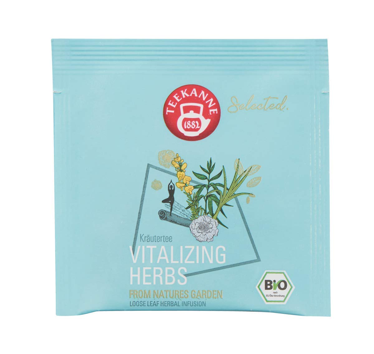 Teekanne Selected Vitalizing Bio Herbs Luxury Cup Pyramidenbeutel 40g / 4er Pack