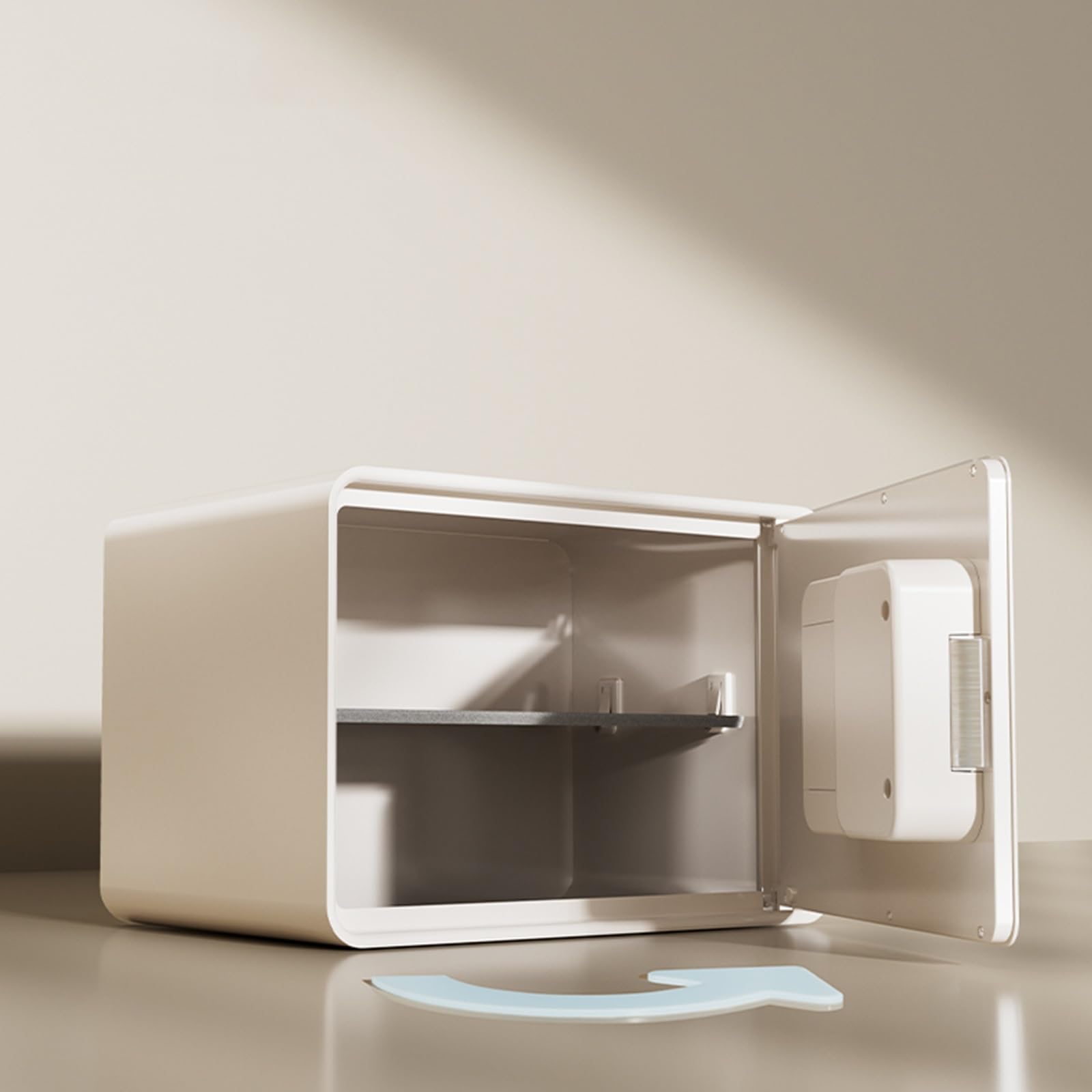 Cassetta di Sicurezza Piccola Cassaforte a Combinazione con Sensore di Impronte Digitali Interamente In Acciaio e Pannello di Controllo Intelligente A LED Safe per La Casa, L'hotel(Black)