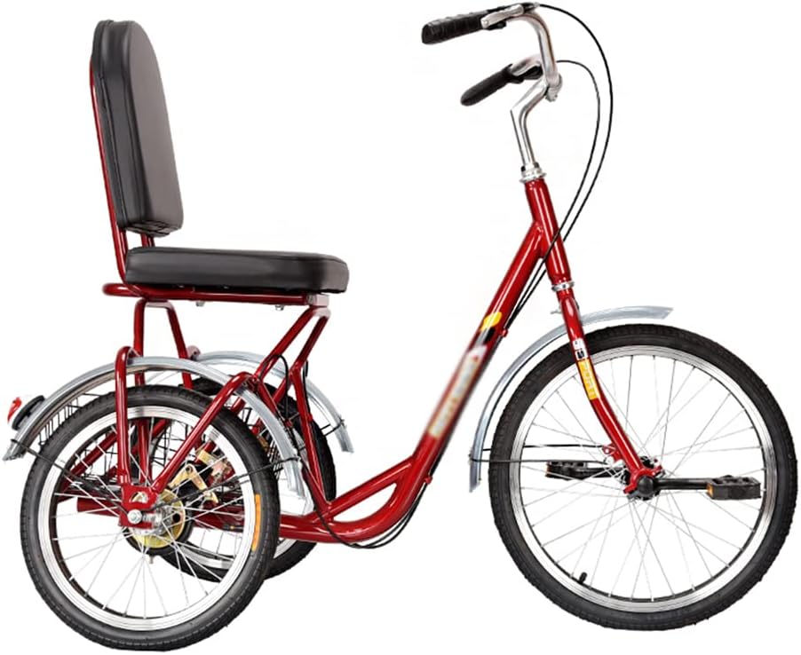KAFELE Elderly Pedal Bicycle Tricycle Adult Recreational Vehicle Front Pedal Pedal Bicycle Suitable for People with Inflexible Hands, Feet, Waist And Legs,B