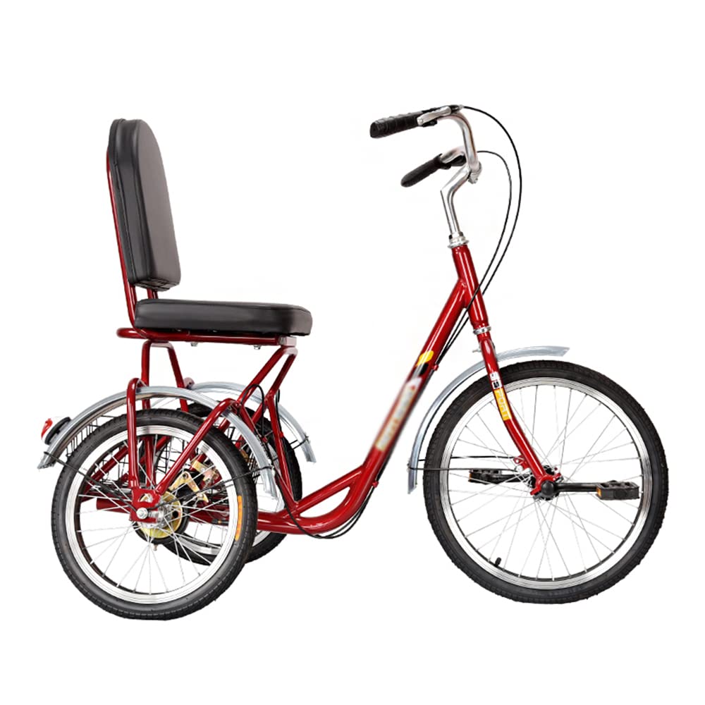 KAFELE Elderly Pedal Bicycle Tricycle Adult Recreational Vehicle Front Pedal Pedal Bicycle Suitable for People with Inflexible Hands, Feet, Waist And Legs,B