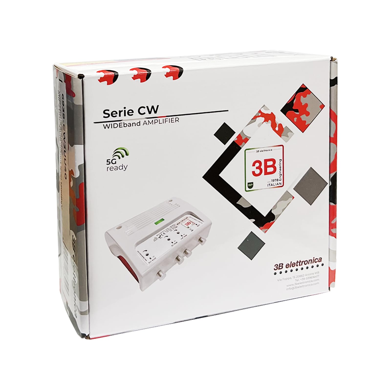 CENTRALINA LARGA BANDA 120 DBUV REGOLABILE 40DB AUTO-ALIMENTATA