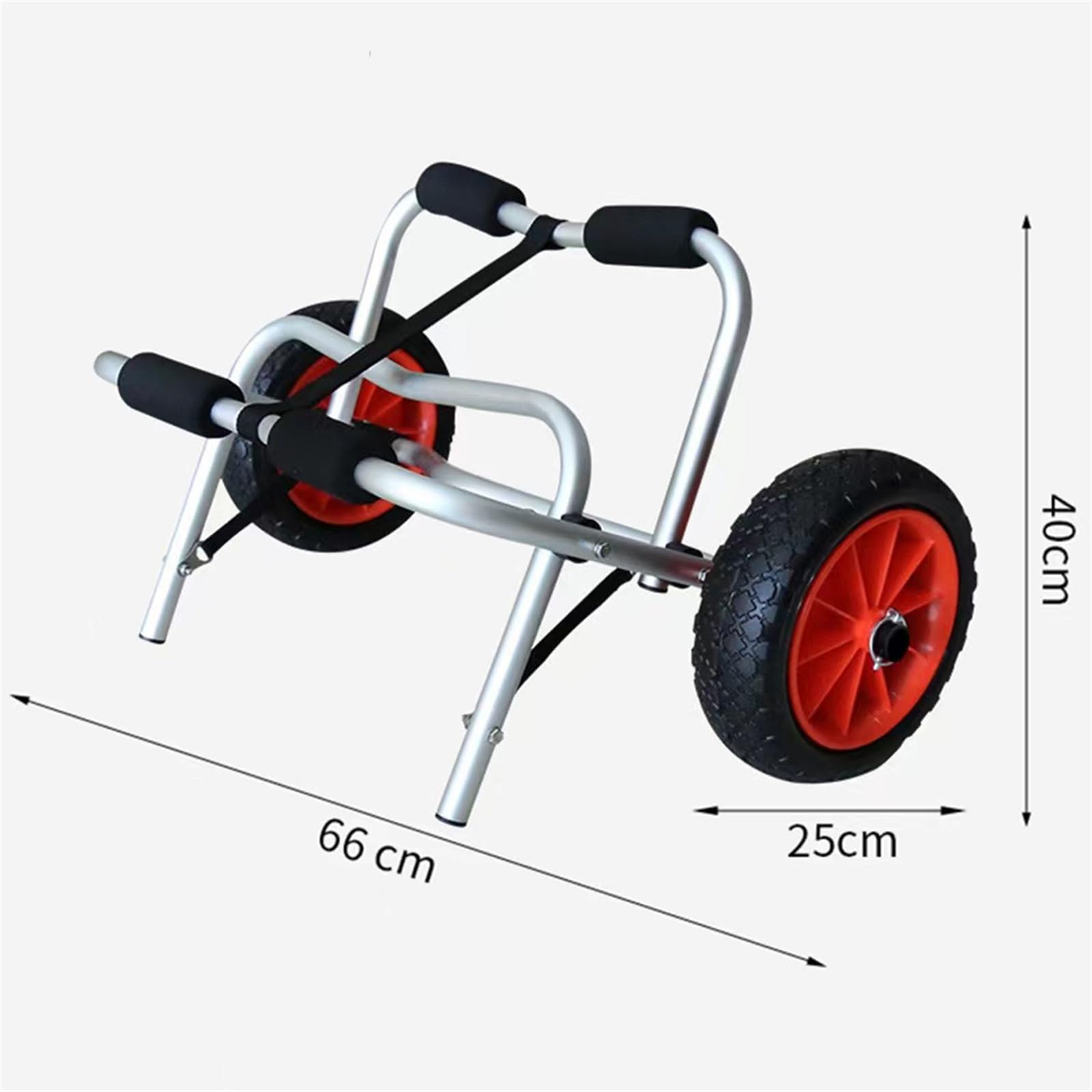 Carrito de kayak y canoa resistente con ruedas de 10 pulgadas, fácil transporte para barcos, tablas de surf y equipo de pesca, perfecto para aventuras al aire libre