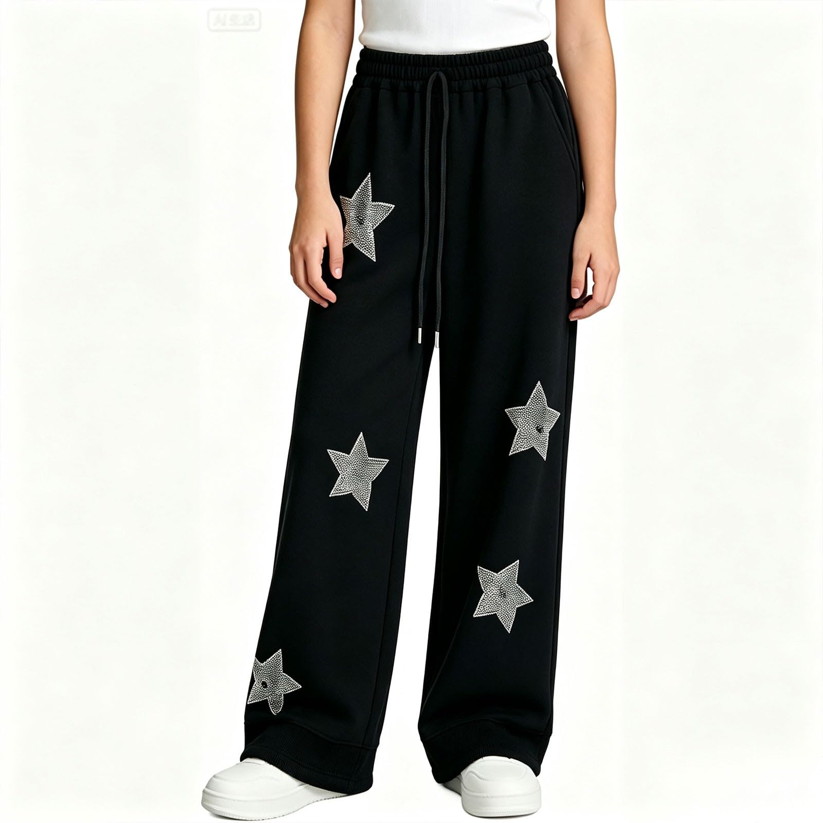 Ragazze Pantaloni della tuta Trendy Gamba Larga Pantaloni Casual