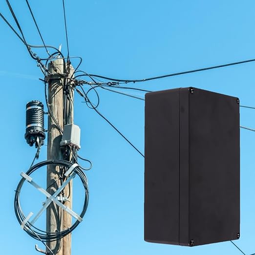 Caja de conexión eléctrica plástica para exteriores negra miniatura 3