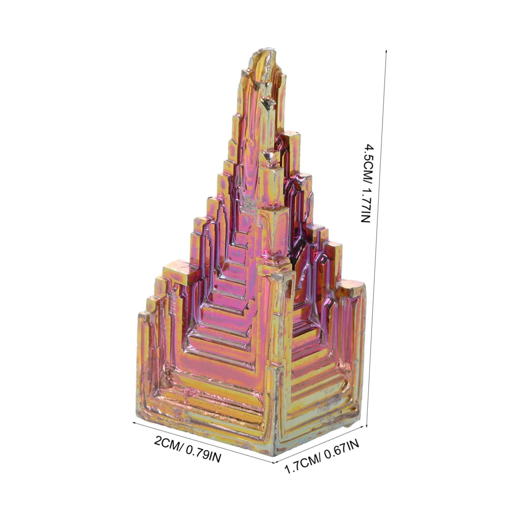 OSOLADY Bismuth Ore Crystal Ore Nail Decoration Birthday Decoration for Boy Birthday Decoration for Girl Desktop Decor Irregular Crystal Specimen Mineral Stone Craft Bismuth Crystal