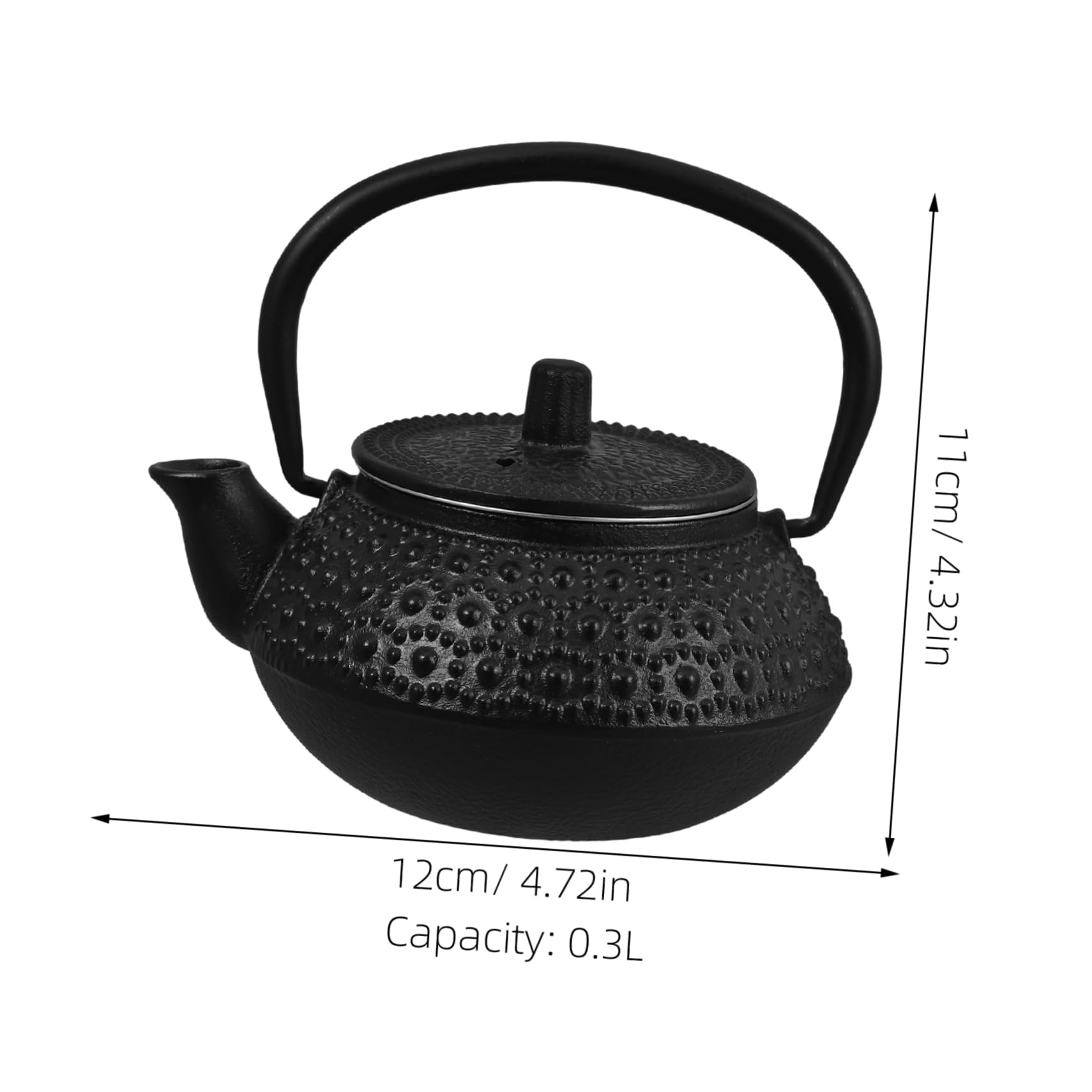 Cabilock Tetera De Hierro Con Infusor De Té Para Estufa Capacidad Para Preparar Té Suelto o Café Casa o Cocina