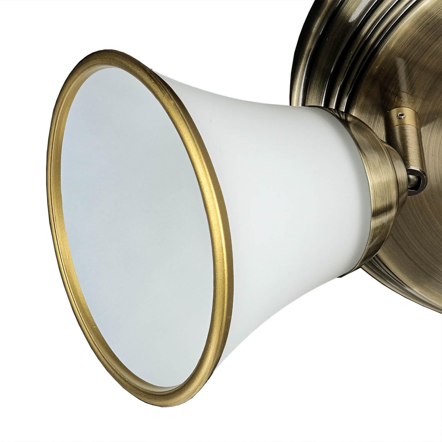 Licht-Erlebnisse Elegante lámpara de techo en bronce 4xE14 giratoria Art Nouveau lámpara de techo salón dormitorio cuarto de baño