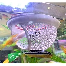 2pcs White Floating Betta Fish Hammock Bed,Beta Hide Cave and Resting Spot,Fish Tank Accessories Decor Toy,Betta Fish Feeding Ring for Aquarium,Shrimp Betta Log BedWhite, 1pcs Big and 1pcs Small