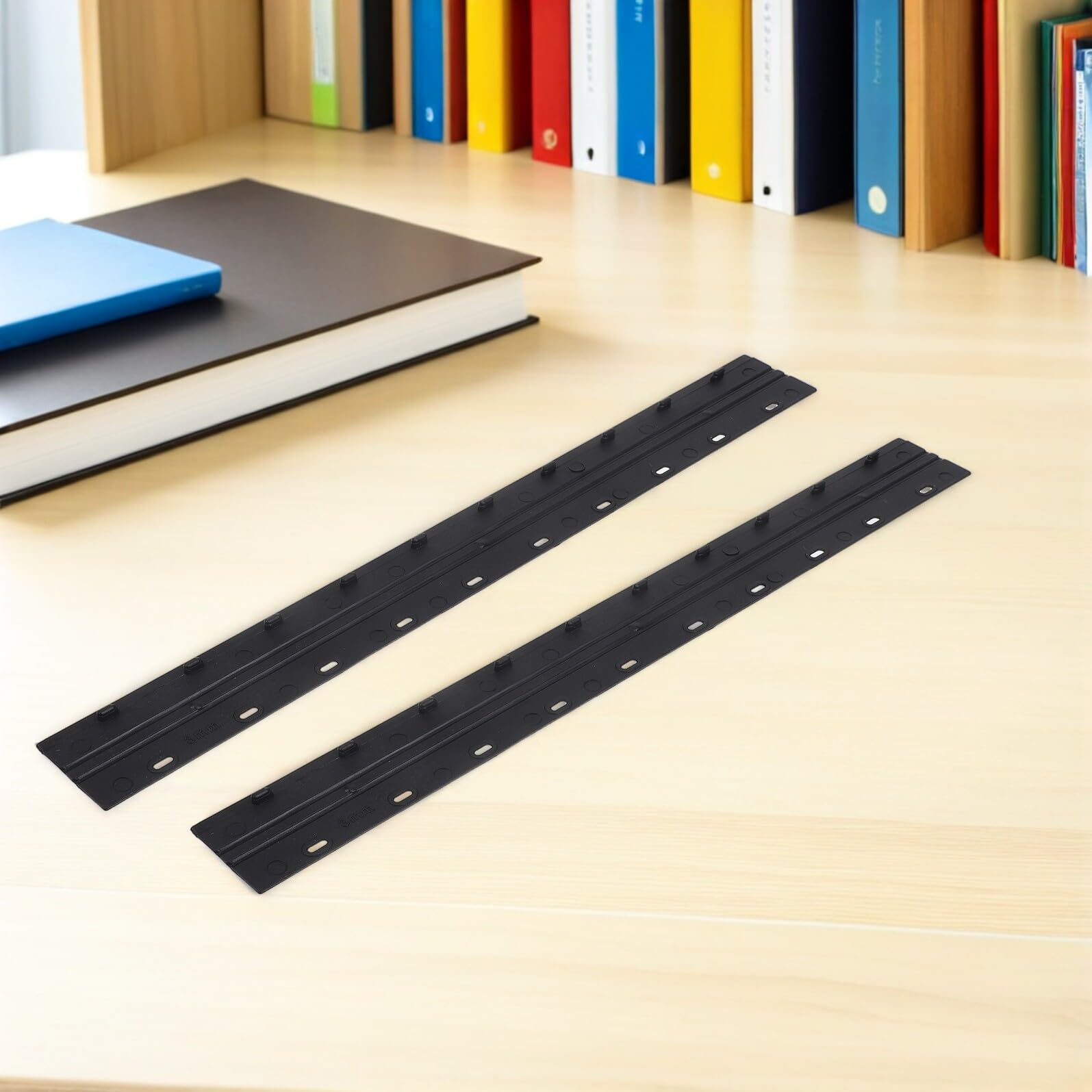 Barre di Rilegatura in Plastica Nera 3Mm Set da 100 Pezzi – Fermagli per Raccoglitori e Documenti Scorrevoli – Accessori per Organizzazione Ufficio e Archiviazione File di