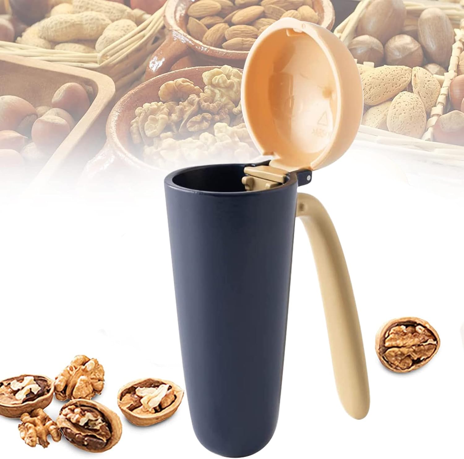 Nut Crackers,Walnut Cracker with Splash-Proof and Labor-Saving for All Nuts Kitchen Tool(1PACK) : Grocery & Gourmet Food