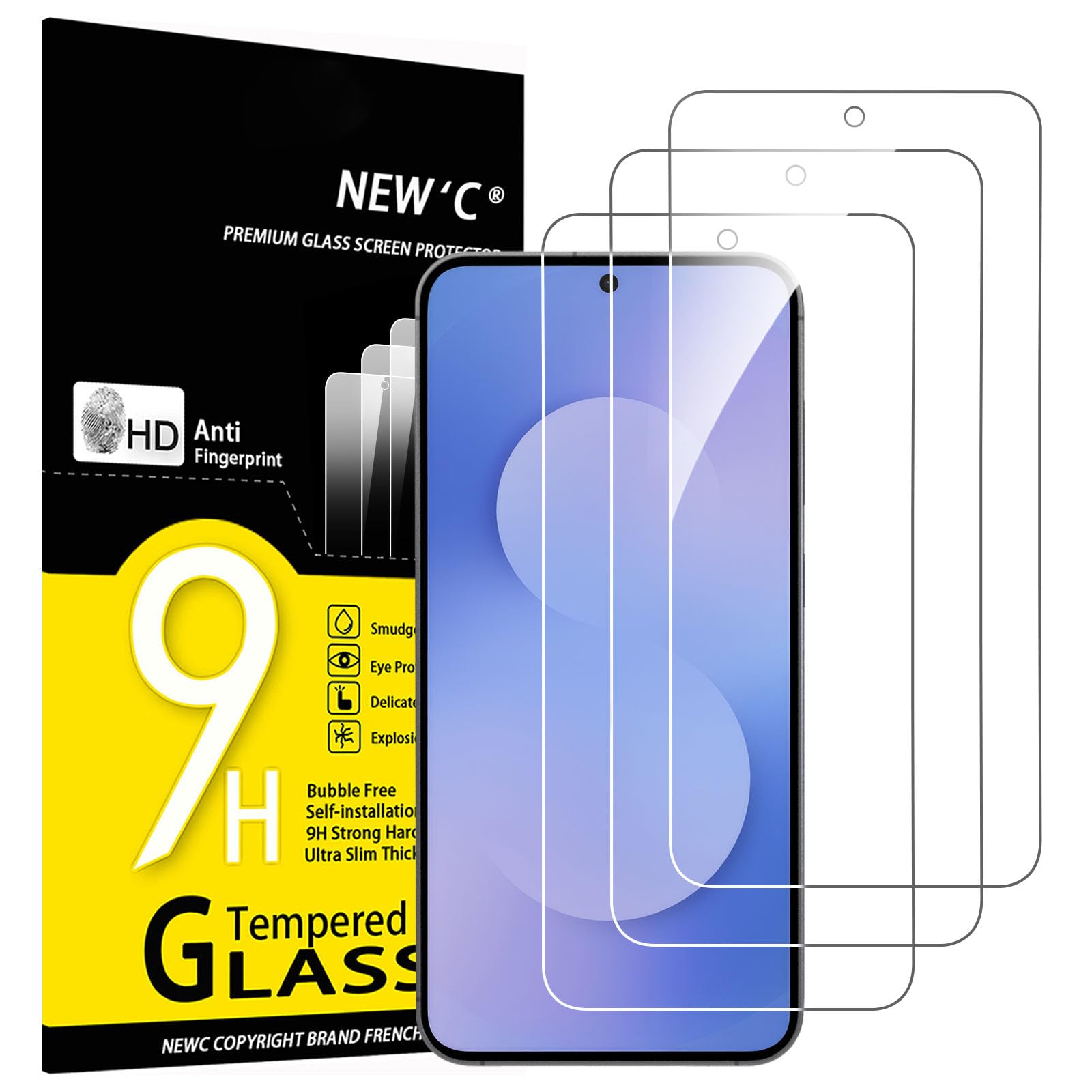 NEW'C for Samsung Galaxy A57 5G Screen Protector Tempered Glass HD Clear