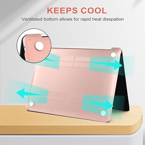 Miniatura 7 de iCasso Funda para MacBook Air de 13 pulgadas 2021, 2020-2018 M1A2337A2179A1932 con pantalla Retina Touch ID, bonita funda protectora rígida para