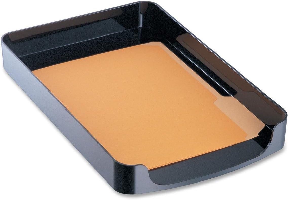 Officemate 2200 Series Executive Letter Tray, Front Load, Black (22232)