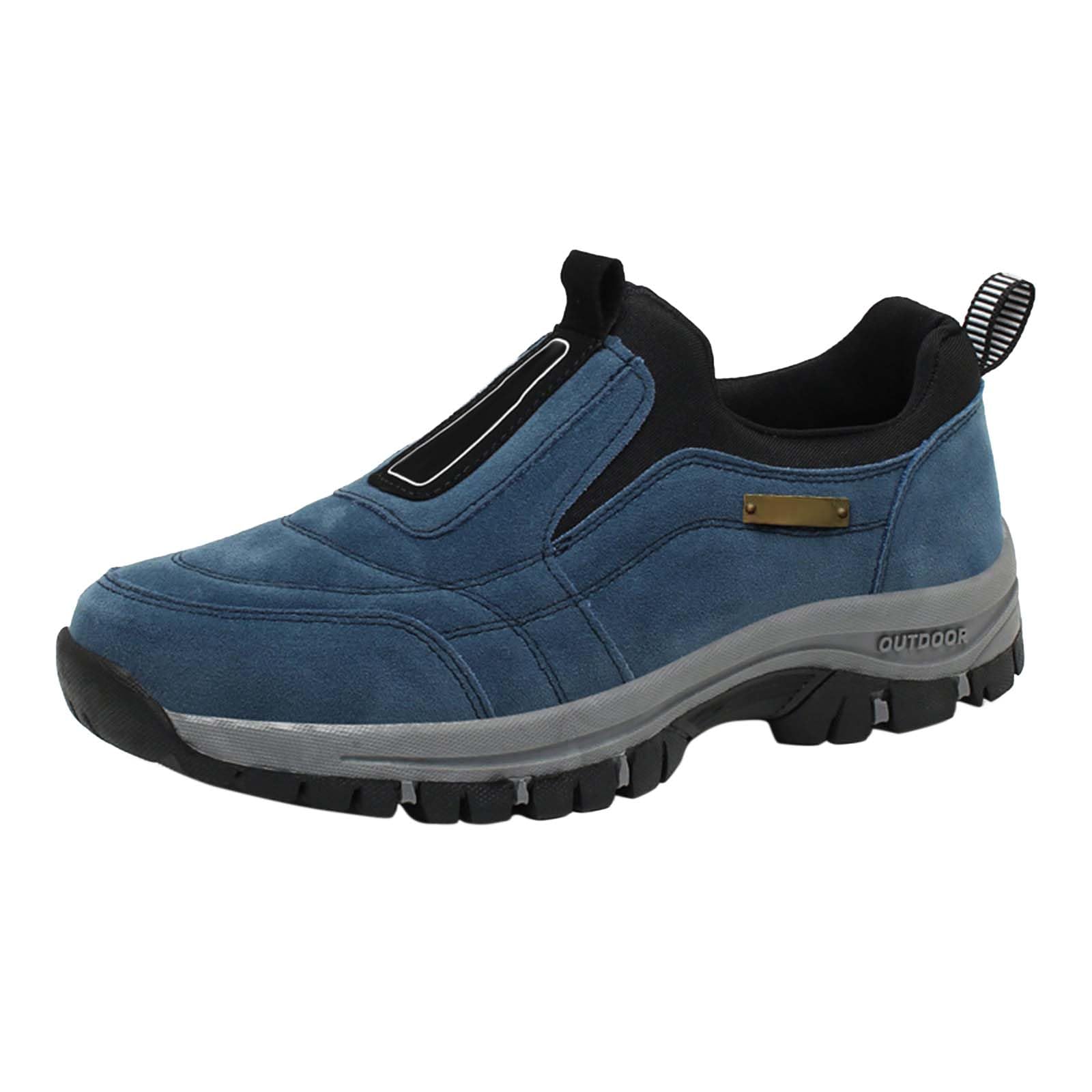 Homme Waterproof Chaussures Basses De Randonnée Et Trekking Chaussures de randonnée à Enfiler pour Homme Respirantes Imperméables et Antidérapantes,Bleu,43/265mm