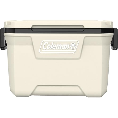 Coleman Classic Series Insulated Portable Cooler, Leak-Resistant Outdoor Hard Cooler Keeps Ice up to 5 Days, 52 Quart, Desert Sand