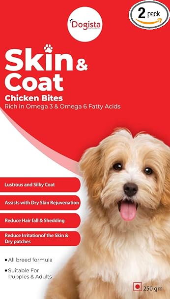 Dogista Skin & Coat Chiken Bites, 500 g (Pack of 2)