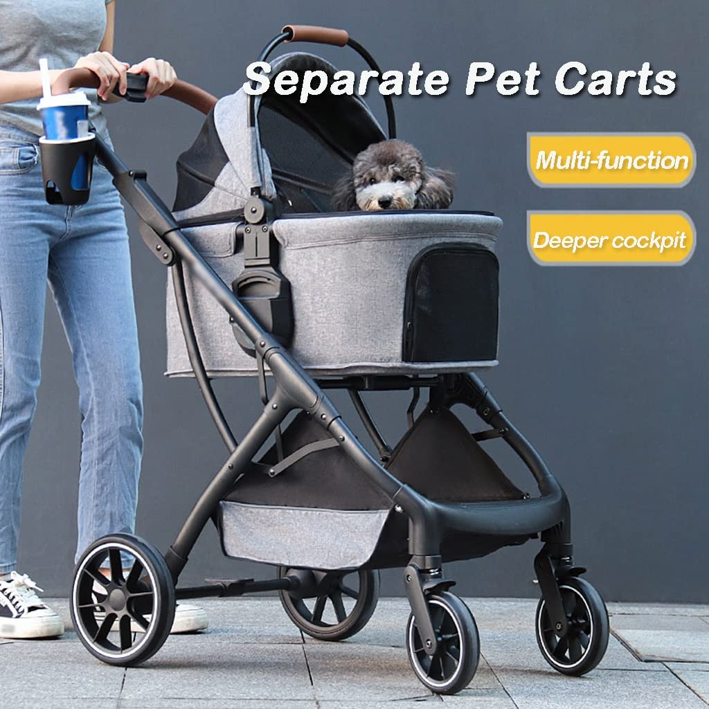 Amazon.co.jp: 小型および中型犬用の犬用乳母車ペット用ベビーカー、猫