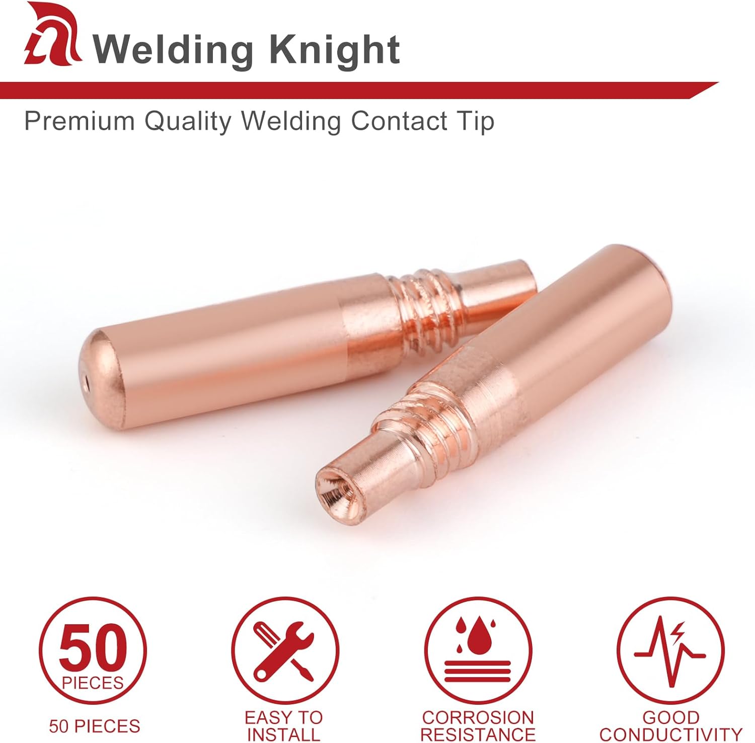 MIG Welding Contact Tips .035"(0.9mm) for Miller MDX Series MIG Gun Use with Miller MDX Diffuser D-M100 D-M250 T-M035 (50-PK)